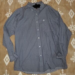 Ariat Men's Blue Patterned Casual Shirt